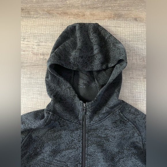Lululemon End State Jacket Large Graphite Grey Black Full Zip Hooded Run Gym - Picture 9 of 11